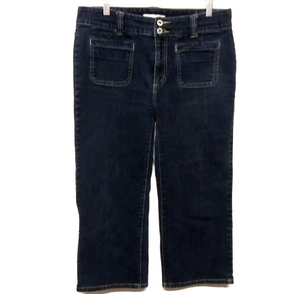 CHICO'S PLATNIUM Capri Jeans Blue SZ 1 - Picture 5 of 5
